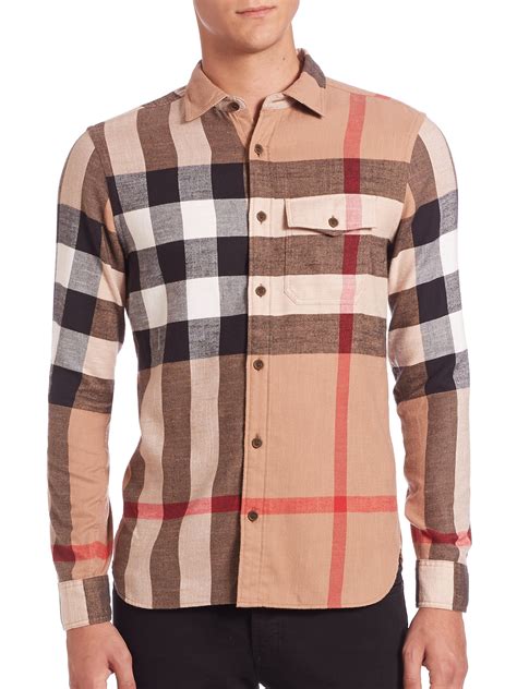 burberry big check shirt|Burberry Check shirt men's.